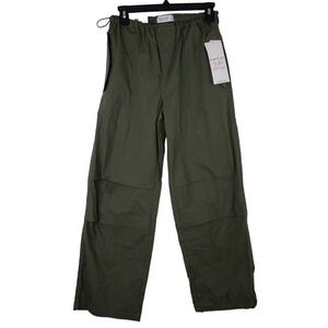Vanilla Star Parachute Pant Sz XS Juniper Green Joggers Relaxed Utility Wide Leg